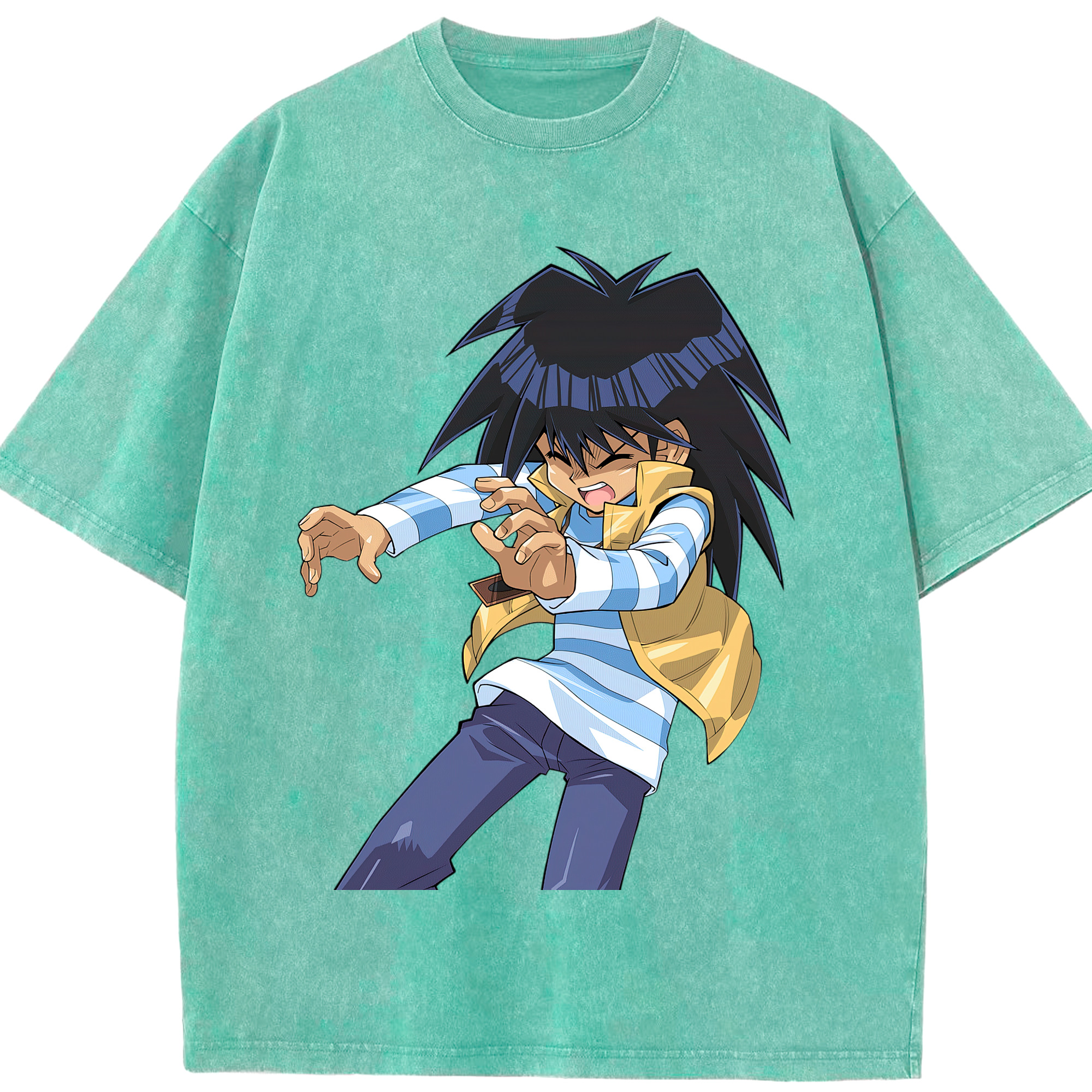 （画像用） 遊☆戯☆王 Yu-Gi-Oh! 綿100% ヴィンテージ風 半袖Tシャツ（フロントプリント）